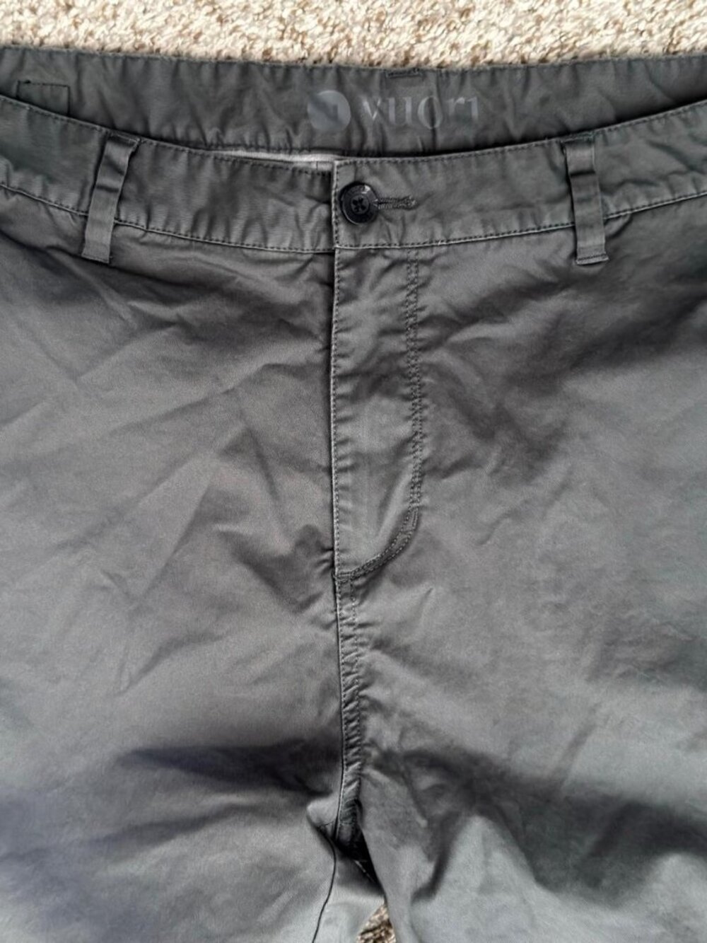 Vuori Men's Everywhere Pants - Dark Gray/Charcoal - Slim Fit - Size 36